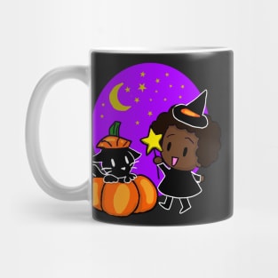 A Witch and her Black Cat Mug